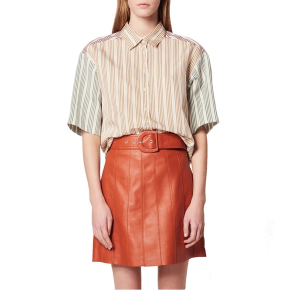 New Sandro Leopold Striped Shirt | NWT - Picture 7 of 8